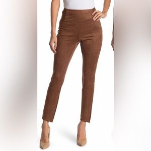 Suede Leggings in Camel Brown